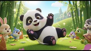 Baby Panda Roll 🐼🎵 | Cute Animal Rhyme for Kids | Fun Action Nursery Song screenshot 5