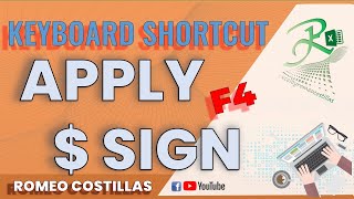 Excel How to Apply Dollar Sign in your Formula    #excel #msexcel #excelbyromeocostillas