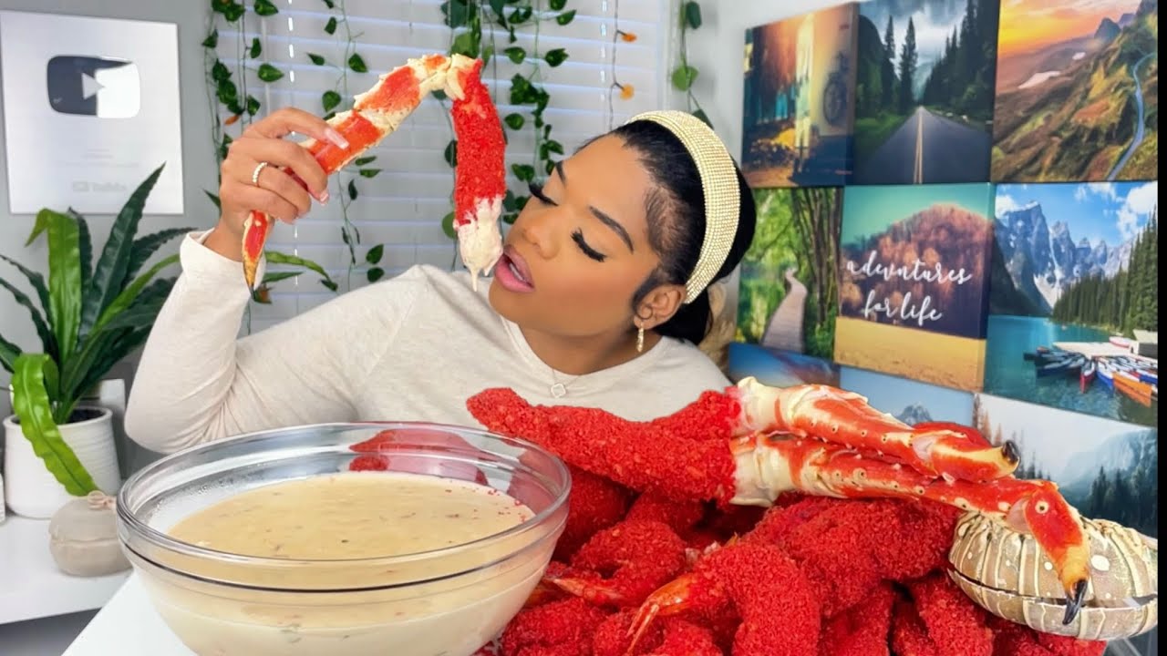 КОРОЛЕВСКИЙ КРАБ С МОРЕПРОДУКТАМИ | ЖАРЕНЫЕ ОСТРЫЕ ЧИПСЫ 🥵 КОРОЛЕВСКИЙ КРАБ | ХВОСТЫ ЛОБСТЕРОВ | ...