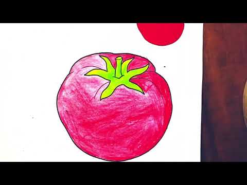 Tomato colouring kid|painting #geon @geon.colours_9#kidpainting #kidperformance #kidsvideo