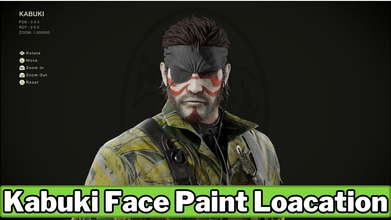 Kabuki Face Paint Location - Metal Gear Solid Delta