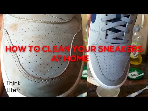 HOW TO CLEAN YOUR SNEAKERS AT HOME WITH HOME SUPPLIES - YouTube