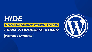 How To Hide Unnecessary Menu Items From Wordpress Admin