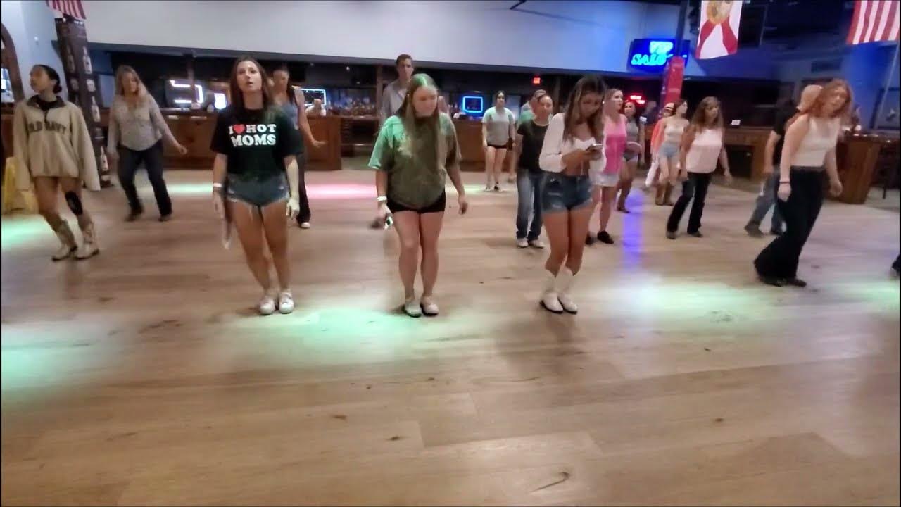 Dancing Knockin' Boots Line Dance By Hana Ries & Sidekick At Renegades