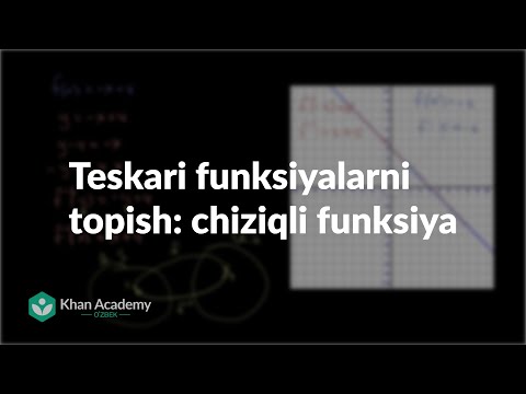 Video: Barcha chiziqli funktsiyalarning teskari funktsiyalari bormi?