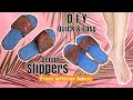 DIY Denim Slippers Easy Tutorial || How to Turn Old Jeans into a Slippers in less than 5 minutes
