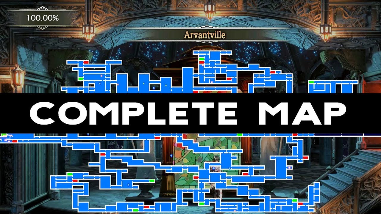 Bloodstained Ritual of the Night - 100% Complete / Full Map ShowcaseB...