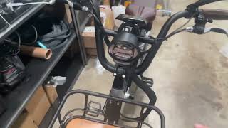 Front mounted basket for RAD bicycle
