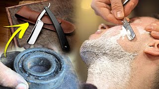 Razor Making Overview From Start To Shaving | Turning Rusted BEARING into a Sharp STRAIGHT RAZOR