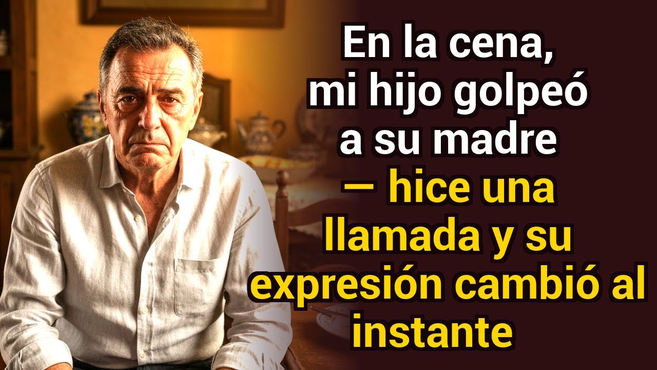 En la cena, mi hijo golpeó a su madre — hice una llamada y su expresión cambió al instante