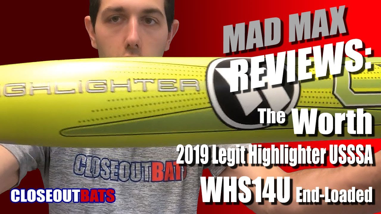 WHS14U Worth 2019 Limited Edition LEGIT XXL Highlighter USSSA Slowpitch Softball Bat WHS14U Worth 2019 Limited Edition LEGIT XXL Highlighter USSSA Slowpitch Softball Bat