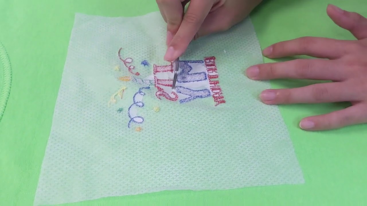 Embroidery tearaway backings YouTube
