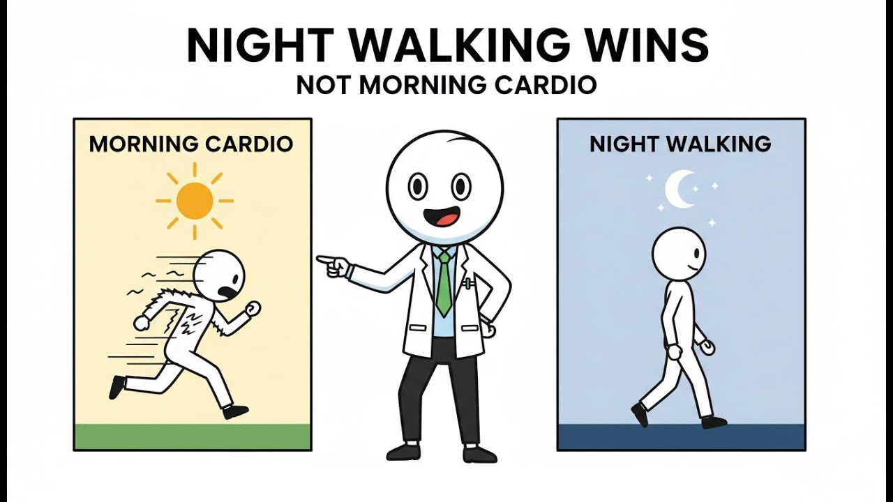 Why Walking at Night Affects Fat Loss More Than Morning Cardio