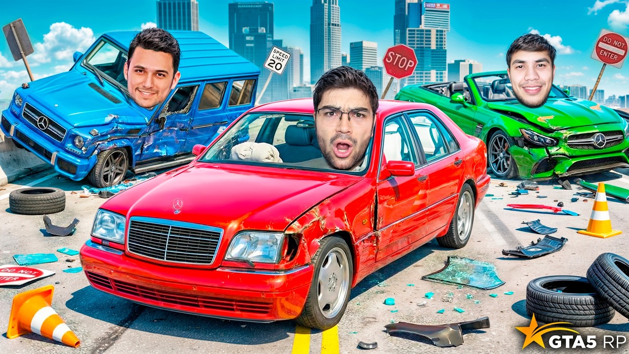 CRASH TEST SHOU BUGUN FAQAT MERCEDESNI QIYNAYMIZ! ENG CHIDAMLI QAYSI MODEL? (GTA 5RP)