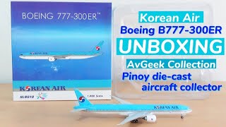 UNBOXING Korean Air Boeing 777-300ER die-cast aircraft model | Pinoy die-cast collector