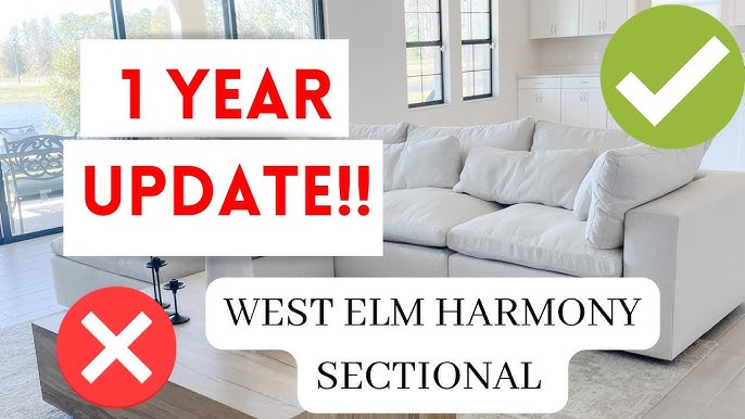 West Elm Harmony Sofa: Re-stuffing Cushions, Washing Fabric, & Review.  (After a Year & 1/2) 