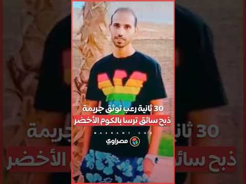 30 ثانية رعب توثق جريمة ذبح سائق ترسا بالكوم الأخضر