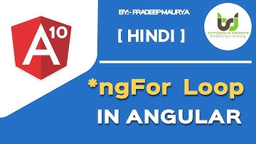 *ngFor loop to display array data in angular | Angular 10 Tutorials in Hindi | Part-13 | #withMe