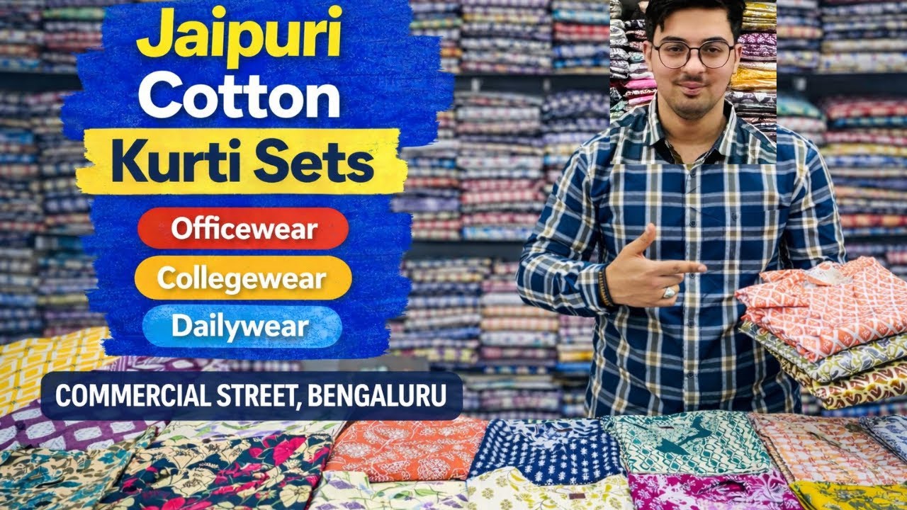 Jaipuri Cotton Kurti Sets Best Varieties for Officewear Collegewear & Dailywear Commercial Street