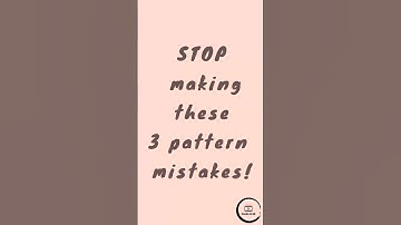 STOP making these 3 pattern mistakes!     #PatternMistakes #sewingtips  #diy #patternmaking #shorts