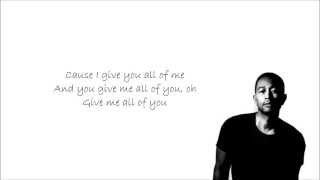 John Legend - All of Me with Lyrics chords