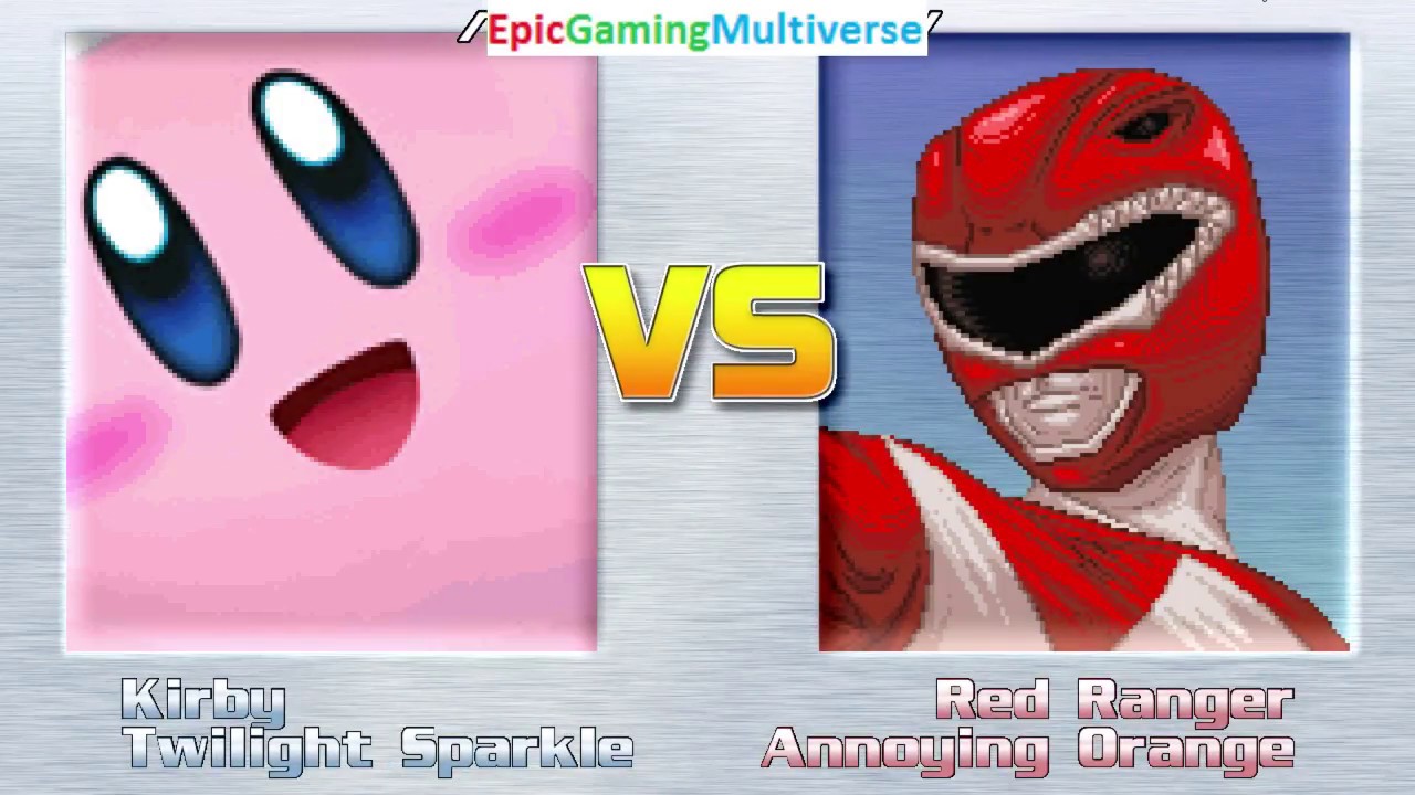Kirby And Twilight Sparkle VS Red Ranger And Annoying Orange In A MUGEN ...