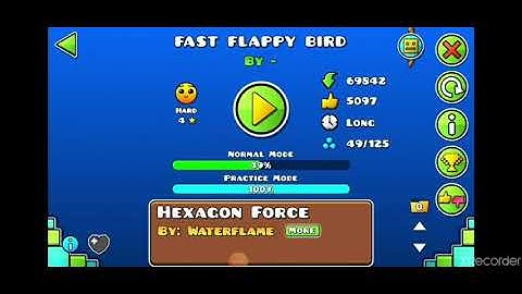 Geometry Dash (FAST FLAPPY BIRD BY -) 100% CONPLETE [NO COINS IN LEVEL] TheRealRP Playz[GD]