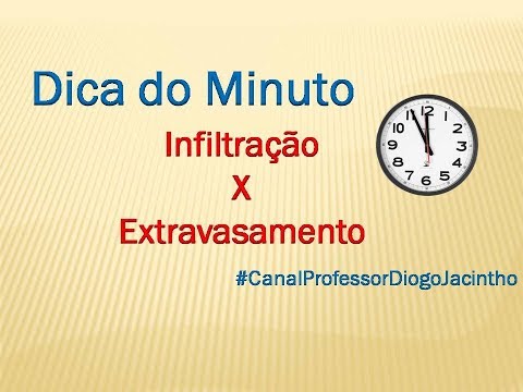 Vídeo: Diferença Entre Infiltração E Extravasamento