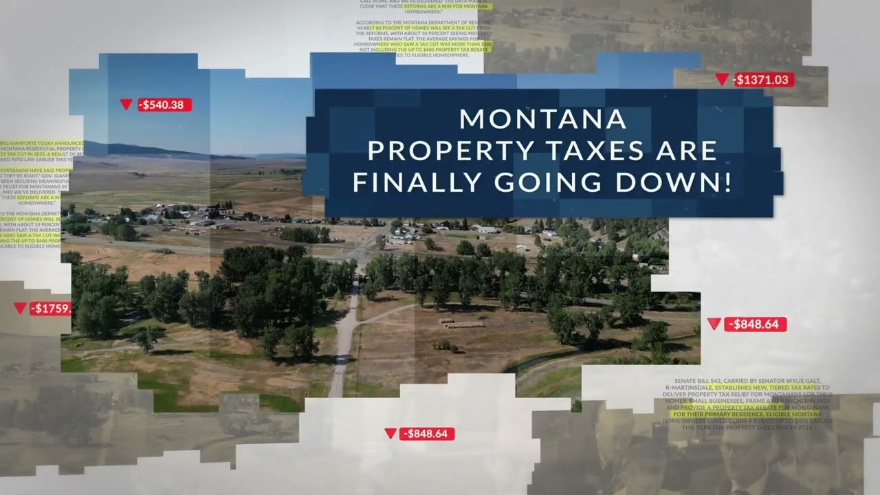 Montana Sees Historic Property Tax Cut - Thank You Rep.Curtis Cochran!