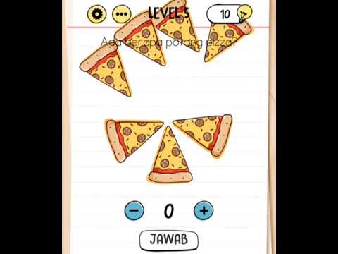 Brain Test Level 5 Ada Berapa Potong Pizza Youtube