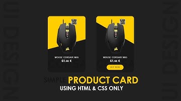 Simple Product Card UI Design using HTML & CSS | E-commerce Card Design Tutorial
