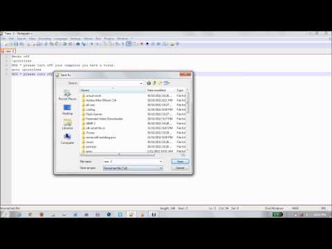 how to make a fake virus (It doesnt effect your computer)