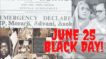 Black day June 25 1975 when Indira Gandhi imposed Emergency on the nation.