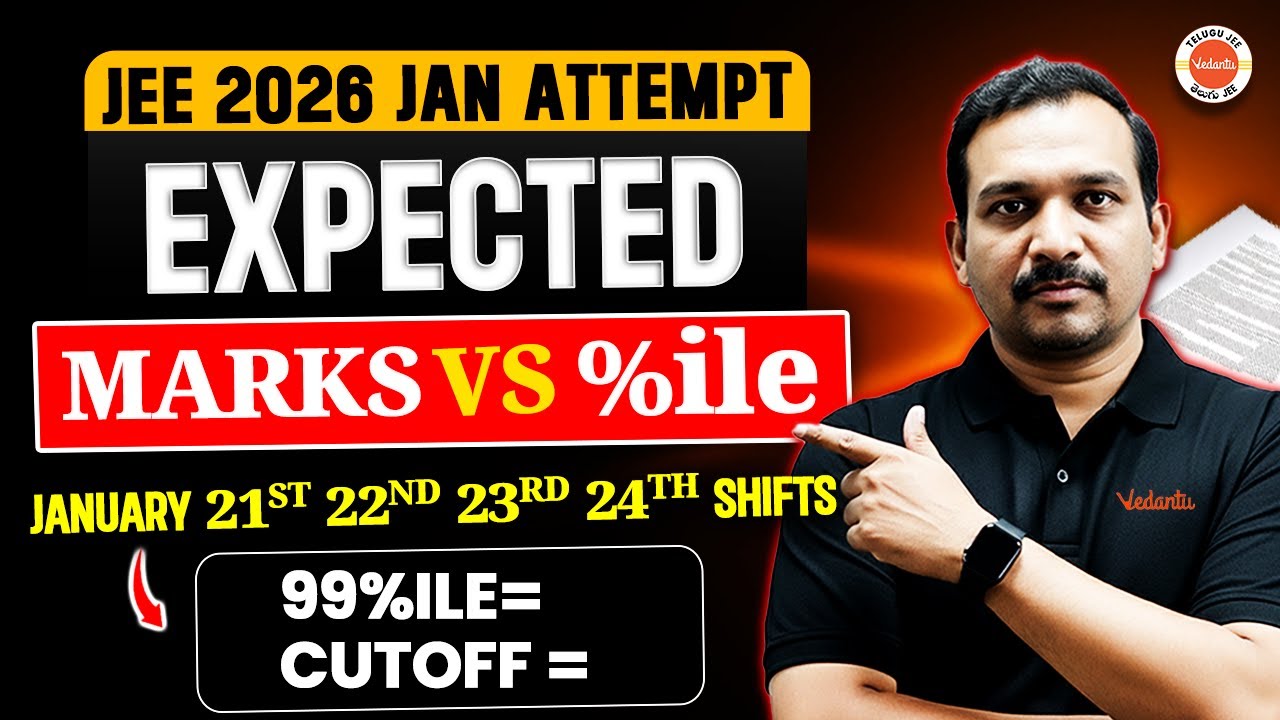 JEE Main 2026 (Jan Attempt) - Expected Cutoff 📊 | Marks vs Percentile # ...