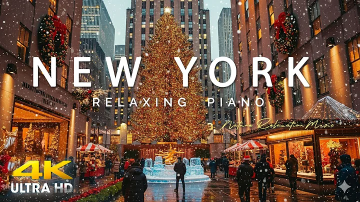 Christmas in New York 4K | New York City from above: Christmas Lights and Winter Magic