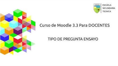 Pregunta tipo: Ensayo - Moodle
