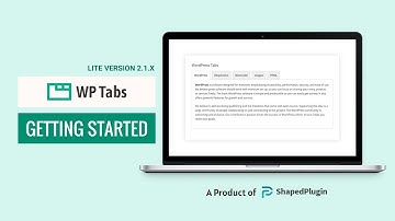WP Tabs - Getting Started