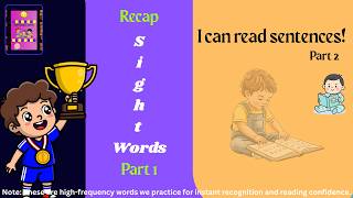 I Can Read 50 Sight Words!  Speed Match & Sentences (Full Recap)