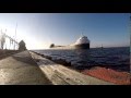 Algosteel inbound Grand Haven piers timelapse