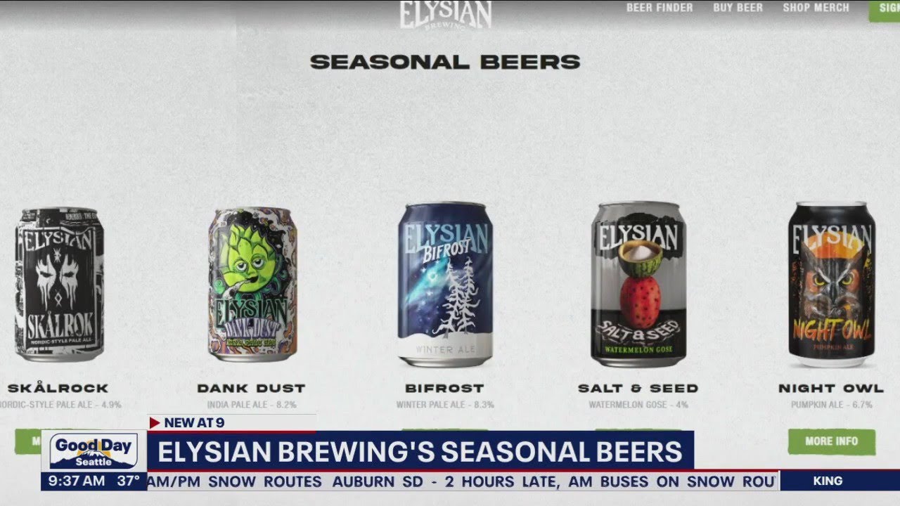 Elysian Brewing's seasonal beers FOX 13 Seattle YouTube