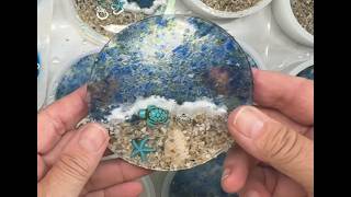THESE WILL SELL OUT BEACHY SUNCATCHER CHRISTMAS ORNAMENTS WITH SHELLS AND CRUSHED GLASS