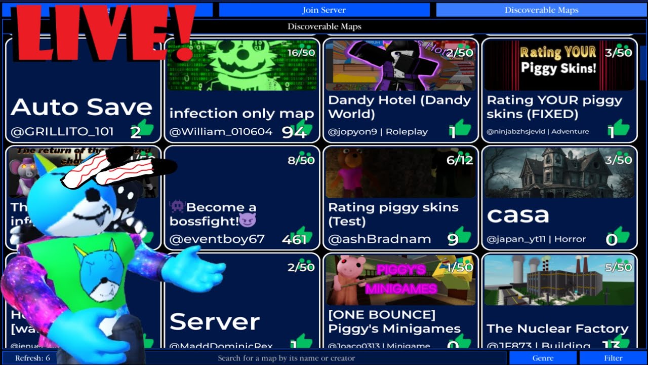 PLAYING PIGGY BUILD MODE MAPS LIVE!!