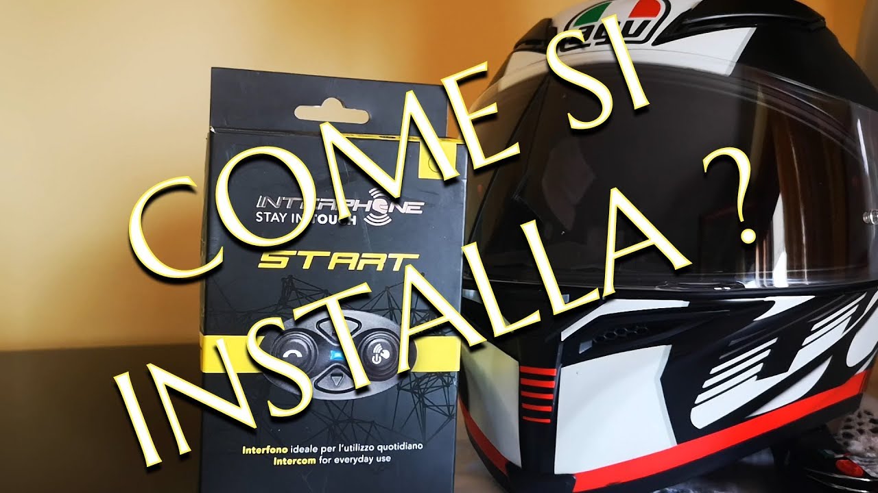 Installazione Interfono per Casco - Cellularline Start Kit Bluetooth -  YouTube