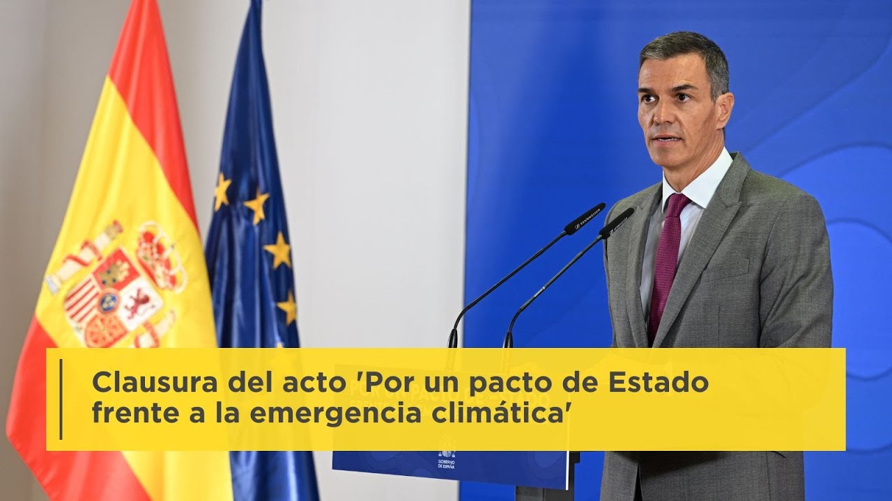 Pedro Sánchez en el acto 'Por un pacto de Estado frente a la emergencia climática'