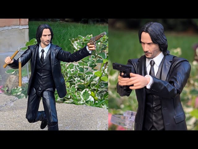 New Mafex John Wick Chapter 4 action figure review in stock at