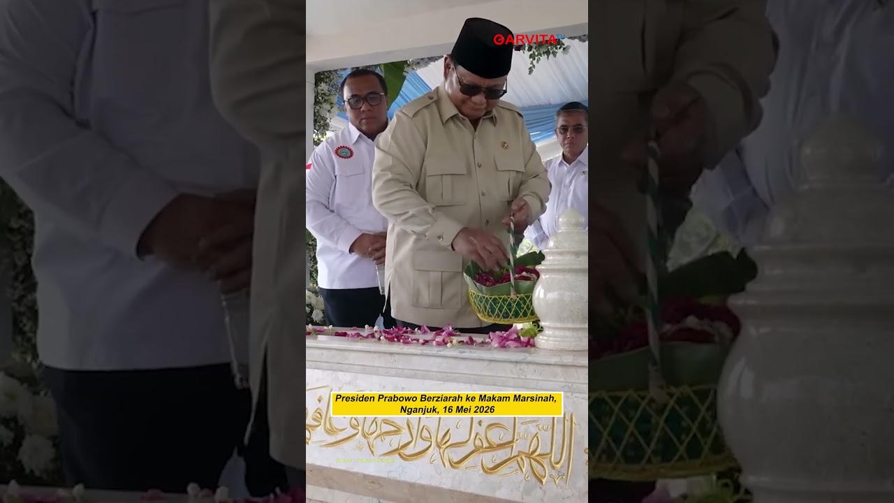Presiden Prabowo Berziarah ke Makam Marsinah, Nganjuk, Mei 2026