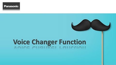 (for Middle East) Voice Changer Function [Panasonic Intercom]