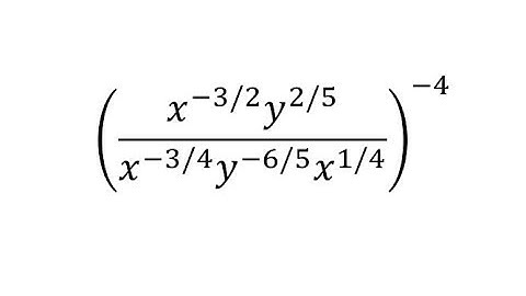 Simplify An Expression with Rational Exponents (Negative) Power/Prod/Quot 3