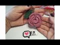 Chaveiro Rosa de crochê amigurumi 🌹 [Passo a passo completo]