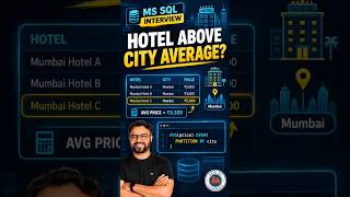 Airbnb SQL Interview Question: Find Hotels Priced Above Their City's Average Using MS SQL Server